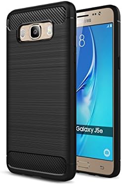 Galaxy J5 SM-J510H 5.2" Case, Sybonne Series Brushed TPU Matl Protective Bumper Case Shock Absorption Scratch Resistant Black Cover for For Samsung Galaxy J5 SM-J510H 5.2" 2016