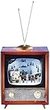 Musical TV Figurine with Rotating Train