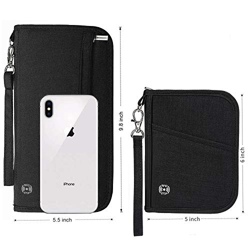 Vemingo-Family-Passport-Holder-RFID-Blocking-Travel-Wallet-Ticket-Holder-Document-Organizer-with-Zipper-for-Women-Men-Fits-5-Passports