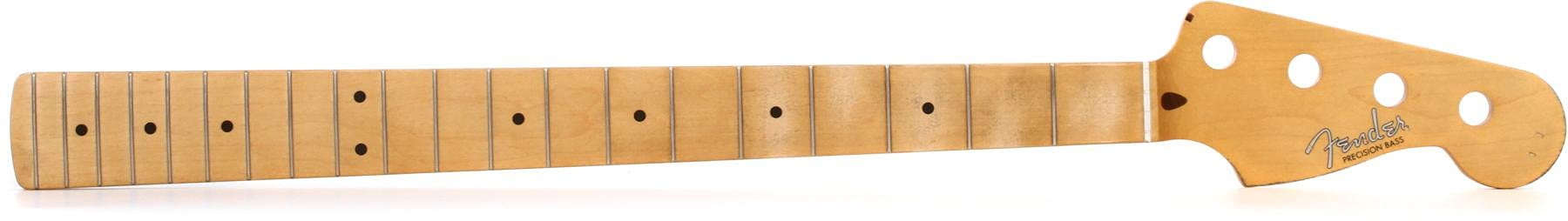 Fender Neck, Road Worn® '50's Precision Bass® Neck, 20 Vintage Frets, Maple, "C" Shape