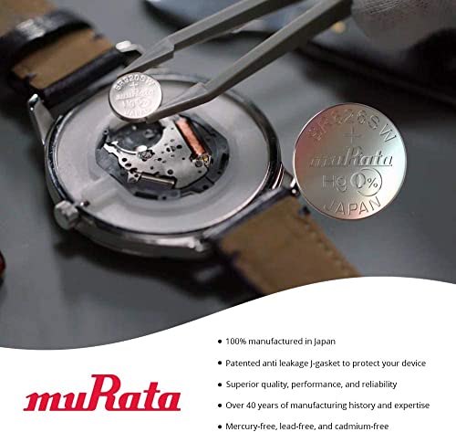 Murata 371 SR920SW Battery 1.55V Silver Oxide Watch Button Cell - Replaces Sony 371 (2 Batteries)