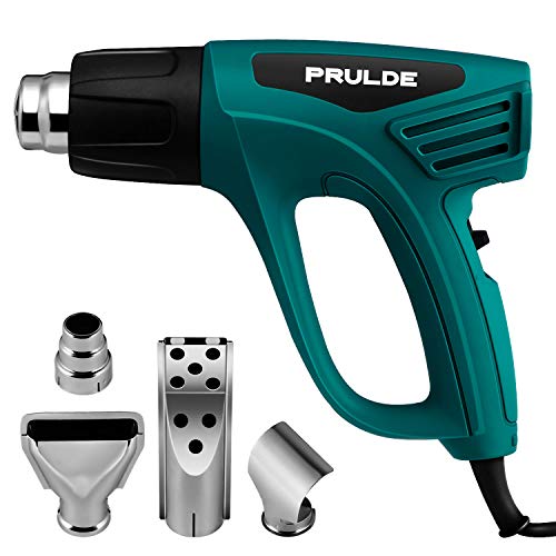 Heat Gun Dual Temperature Settings, NEU MASTER（PRULDE）N2190 1500W Hot Air Gun 800&deg;F - 1112&deg;F, Overload Protection with 4 Nozzle Attachments for Shrink Wrapping/Tubing, Paint Removal