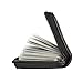 Alimei Genuine Leather Credit Card Holder Zipper Wallet Card Organizer with 26 Card Slots (26 Card Black)