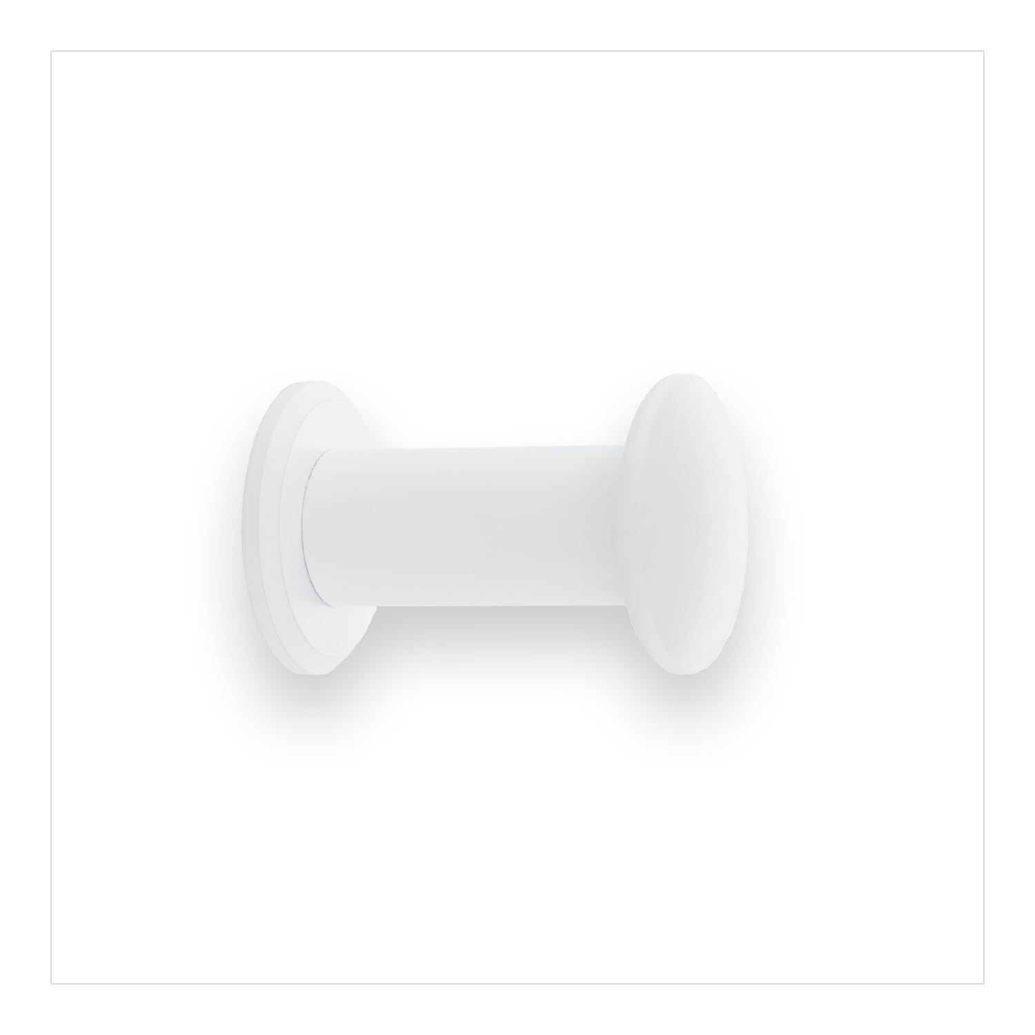 EVI Herrajes | Coat Hook | Stainless Steel Wall Hanger | White Lacquered | for Hanging Clothes, Coats or Towels | Towel Rail with Invisible Screw | 188CBBL