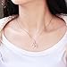 HANFLY 18k Rose Gold Plated unicorn Necklace horse Origami jewelry 16.5