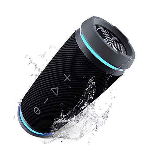 TREBLAB HD77 Premium Bluetooth Speaker - Loud 360Â° HD Surround Sound, Wireless Dual Pairing, 25W Powerful Bass, 20H Battery, Best for Outdoor Sports - True IPX6 Waterproof, Cordless Blue Tooth