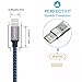 KOZOPO Phone Charger Fast Charging Nylon Braided 3Pack 6feet (Blue-3)