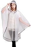 ZSHOW Unisex's Pure Color Waterproof Rain Poncho Hooded Raincoat