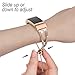 Moolia Compatible Charge 2 Bands for Women, Bling Jewelry Bracelets Adjustable Stainless Steel Metal Bands Small Bangle Straps, Rose Gold