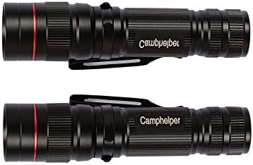 Pack of 2, Mini Aluminum LED Flashlight with Clip, 3 Light Modes, Ultra Bright, Water Resistant Handheld Flashlight Keychain Flashlight for Hiking, Camping, Fishing and Indoor Outdoor Use(Black)