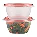 Rubbermaid TakeAlongs Serving Bowl Food Storage Containers, 6.2 Cup, Tint Chili, 3 Count ,Chili Red