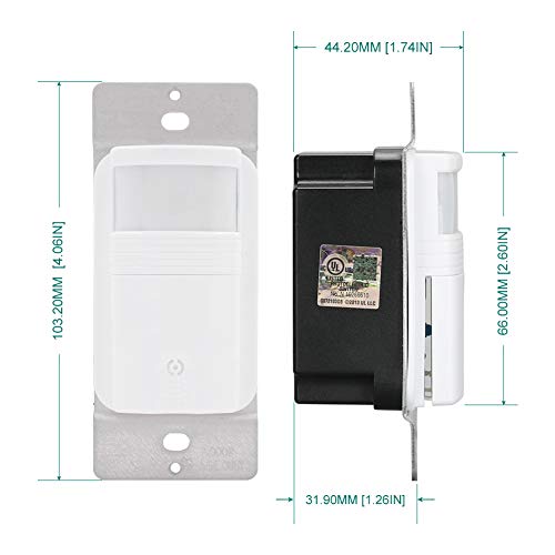 ECOELER Pack of 10, 3 Way Motion Sensor Light Switch, MultiDual Pir Occupancy Sensor for Indoor