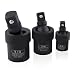 Neiko 02486A Black Complete Impact Universal Joint Socket Swivel Set, 3 Piece, Cr-Mo | &frac14;, 3/8, &frac12;-Inch Drive primary