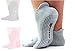 Live Happy Be Healthy Non-Slip Socks Yoga Barre Pilates Hospital Maternity Sock w/Grips for Women Men 2-Pairs Black (Repose Grey 1 Pack)