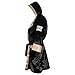 CLETO REYES Satin Boxing Robe with Hood - Medium - Black/Gold