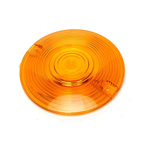 ZYTC Amber Harley Turn Signal Lens Lenses Covers 3 1/4" for Harley Touring Flat Electra Glide Road King Pack of 2