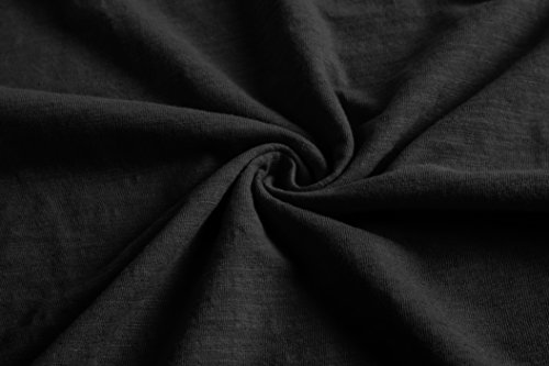 Derminpro Men\'s Short Sleeve Casual Contrast T-Shirt Black XX-Large