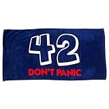 getDigital Bath Towel 42 Don't Panic - Large Beach Towel for The Hitchhiker's Guide to the Galaxy Fans - 55 x 28 inch, 100% Cotton, certified with German Textile Standard