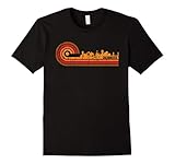 Mens Retro Style Sacramento California Skyline T-Shirt XL Black