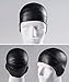 Ssking Swim Cap Keeps Hair and Ear protector -100% Silicone with Nose Clip &Ear Plugs for Women and Men (Black)