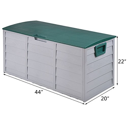 image for Giantex 79 Gallon Plastic Deck Storage Container Box Outdoor Patio Gar