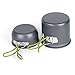 EIALA Camping Stove + Camping Pot Backpacking Cookware Set Picnic Cookware Cooking Tool Set Pot Pan + Piezo Ignition Propane Canister Stove