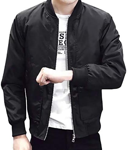 OWMEOT Men Winter Warm Jacket Overcoat Outwear Slim Long Trench Buttons Coat