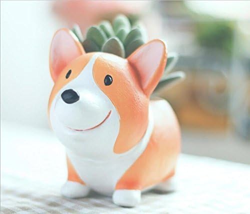ITEMporia Succulent Pot Cute Corgi Dog Shaped Cartoon Home Decoration Vase Flower Pots (Style 1)