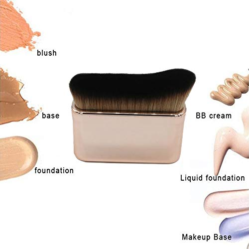Luckycivia Professional Body Makeup Brush High Density Face Kabuki Brush for Luminizer Shimmer Glow Liquid Foundation Powder Cream Lotion Contour