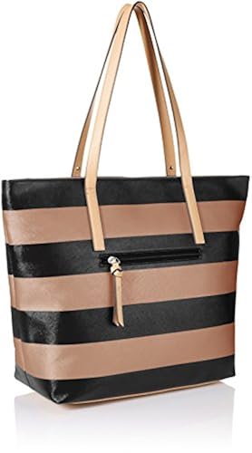Bueno of California Bueno Metallic Stripe Tote in Kenya Whizz