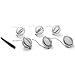X-Chef 2 inch Diameter Stainless Steel Tea Ball Infuser Spice Strainer (Set of 6) - Free Cleaning Brush