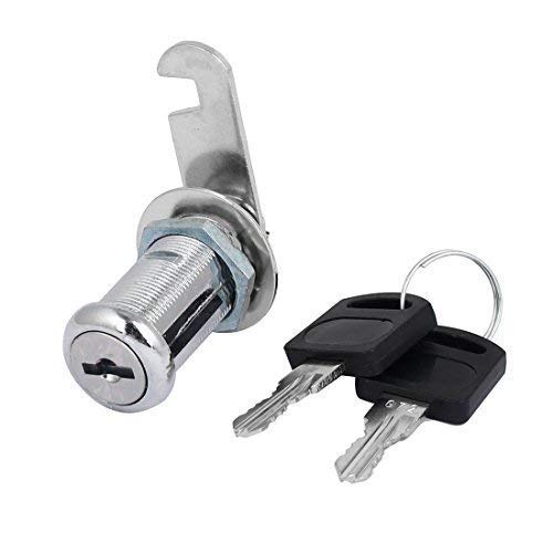YUEWO Drawer Cabinet Locking 19mm x 16mm Thread Security Cylinder Cam Lock w 2 Keys