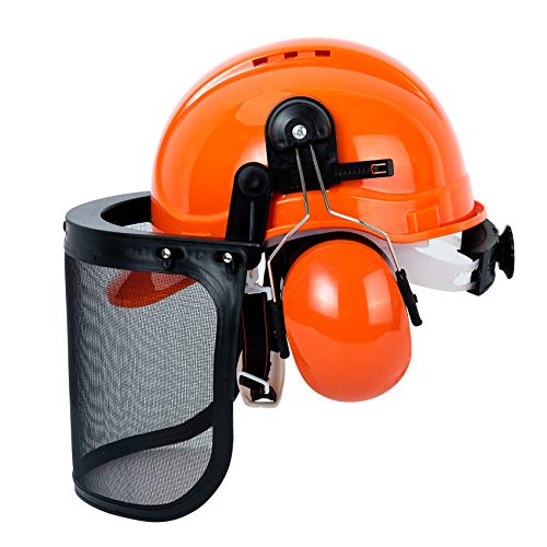 TODOCOPE Chainsaw Safety Helmet with Face Shield and Ear Muffs,Chainsaw