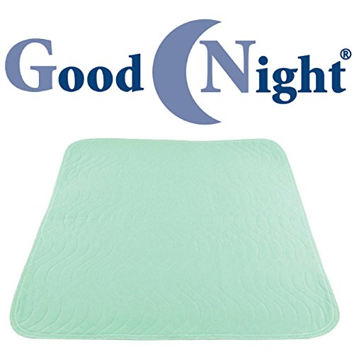 Goodnight Bed Pad | Washable Absorbent Incontinence Bed Sheet With Waterproof Backing & Mattress Tuck Flaps on Each Side (GREEN, Single Bed 3 Litre 91 x 91cm)