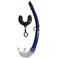 Scuba Choice Silicone Roll-up Nautilus Snorkel with Storage Container, Blue