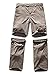 Kids Girl’s Youth Outdoor Quick Dry Convertible Pants, Hiking Camping Fishing Zip Off Trousers 9013 (9013 Light Khaki, Medium (10-12 Years))thumb 1