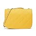 Mini Crossbody Bag, OURBAG PU Leather Quilted Cross Body Shoulder Clutch Purse Evening Handbag with Chain Yellow