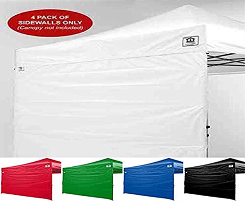 Impact Canopy Walls for 10' x 10' Pop-Up Tent Canopy, 4 Sidewalls, White