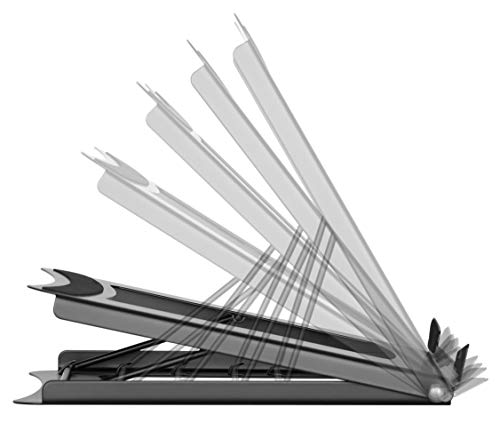 Portable Laptop/Tablet Stand for Desk, Bed, Sofa, Couch. Fully Adjustable 5 Tilt Angles. Lightweight Durable Steel with Non-Slip Pads. Open Back for Cooling. Fits 10-15" Notebook - Thumbnail 4