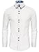 Tom's Ware Mens Trendy Slim Fit Inner Checkered Button Down Shirt TWNMS323S-WHITE-US L