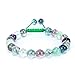 BRCbeads Gemstone Bracelets Flourite Natural Gemstones Birthstone Healing Power Crystal Beads Handmade 10mm Stretch Macrame Adjustable Loose Beads With Gift Box Unisex