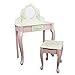 Fantasy Fields - Bouquet Thematic Kids Classic Vanity Table and Stool Set with Mirror | Imagination Inspiring Hand Crafted & Hand Painted Details Non-Toxic, Lead Free Water-based Paint
