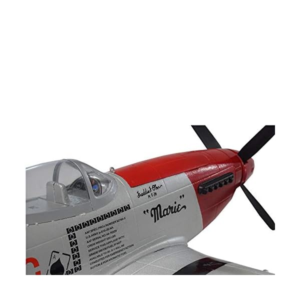 MAATCHH Fernbedienung Flugzeug Mustang P51 V2 EPO 1200mm Spannweite RC Flugzeug Fixed Wing KIT/PNP (Farbe : Rot, Größe… – Bild 4