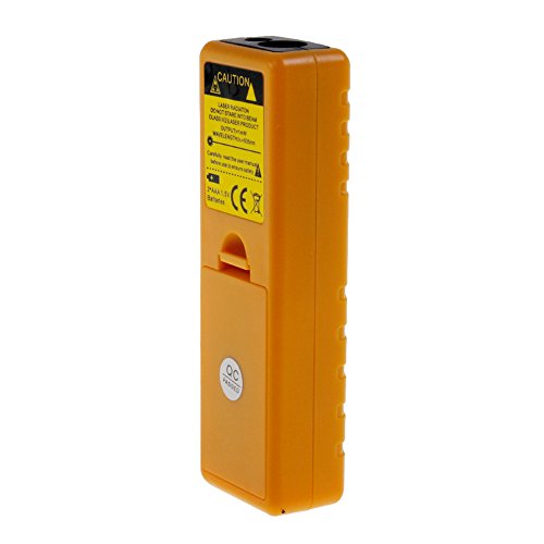 Lemonda 60M 196Ft Portable Handheld Digital Laser Distance Measure Meter Range Finder Digital Tape Measure LCD Backlit Display Pythagorean Mode and Area Volume Calculation Angles Measurement (Yellow) - Thumbnail 2