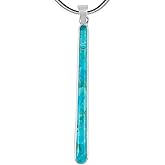 Turquoise Pendant Necklace Sterling Silver 925 (Sterling Silver Pendant with 20" Stainless Chain)