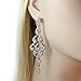 Drops Austrian Crystal Rhinestone Silver Chandelier Dangle Earrings Bridal E2088 5 Colors (White)