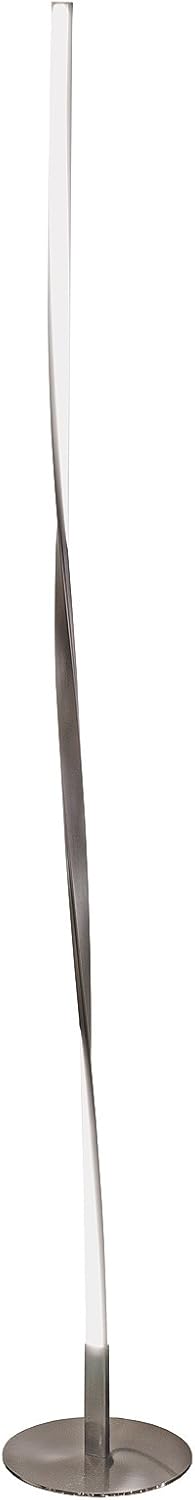 Febland LED Tall Twist Lamp, Steel, Silver