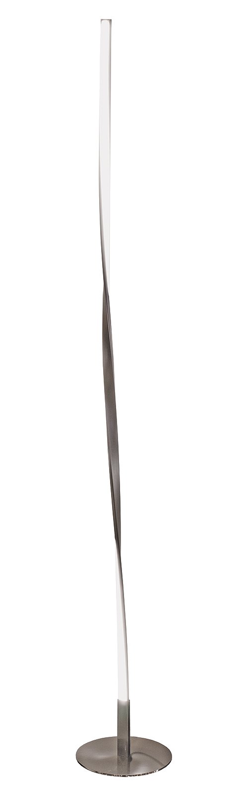 Febland LED Tall Twist Lamp, Steel, Silver
