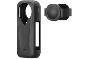 Amaezorx 1 Pcs Silicone Protective Case for Insta360 X4 Air Camera with Lens Cover, Soft Full-Body Protective Skin Sleeve & T