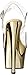 Pleaser Women's Sky308/C/Gch Platform Dress Sandal, Clear/Gold Chrome, 8 M US